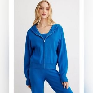 Dynamite Zip Up Knitted Hoodie
